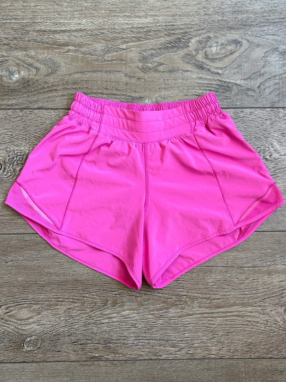 Lululemon Hotty Hot High-Rise Lined Short 4" Inseam in Sonic Pink
